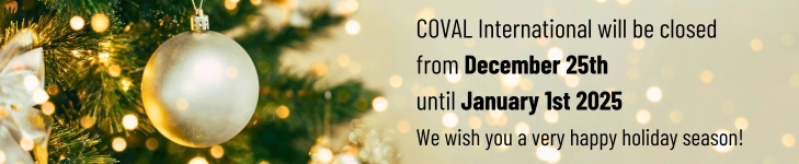 COVAL will be closed from December 25th until January 1st 2025